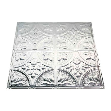 Acoustic Ceiling Products Great Lakes Tin Jamestown 2' X 2' Lay-In Tin Ceiling Tile in Clear - Y51-04